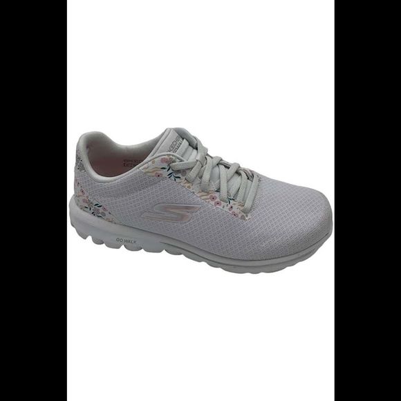 Skechers GOwalk Travel Vegan Washable Bungee Sneakers Rose White - Medium - Picture 1 of 3